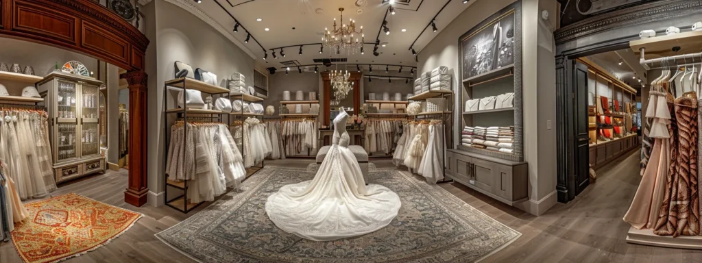 a stunning bridal boutique showcases a radiant bride in an elegantly designed gown, surrounded by a vibrant array of luxurious fabrics and unique embellishments, reflecting her personalized style in a warm, inviting atmosphere. - Scarlet Poppy Bridal Boutique - Scarlet Poppy Bridal Boutique a Stunning Bridal Boutique Showcases a Radiant Bride in an Elegantly Designed Gown, Surrounded by a Vibrant Array of Luxurious Fabrics and Unique Embellishments, Reflecting Her Personalized Style in a Warm, Inviting Atmosphere. - Scarlet Poppy Bridal Boutique - Scarlet Poppy Bridal Boutique