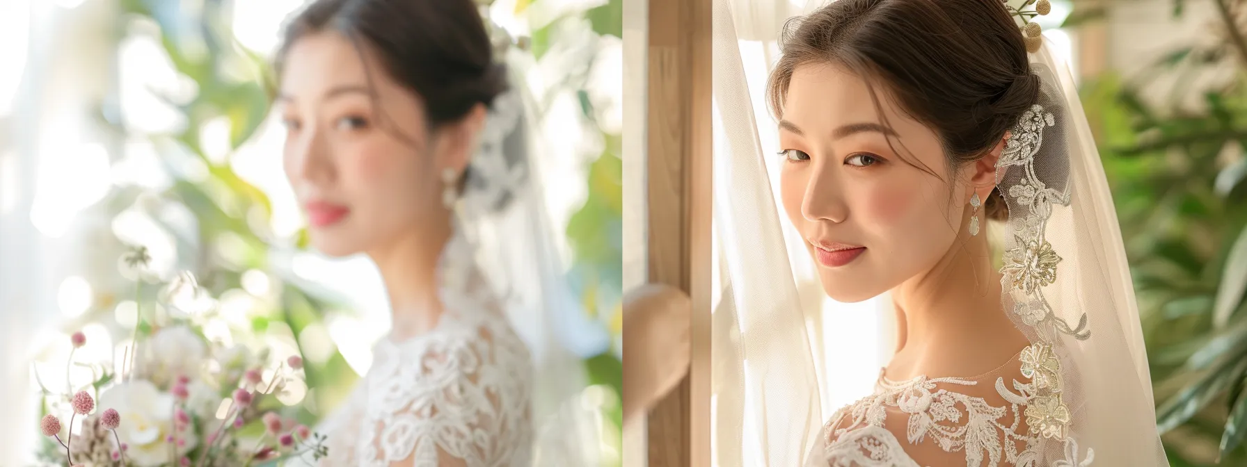 a Stunning Bride Adorned in a Classic Vintage Silhouette Gown, Gracefully Standing Amidst a Sunlit Garden, Exuding Elegance and Timeless Romance. - Scarlet Poppy Bridal Boutique - Scarlet Poppy Bridal Boutique